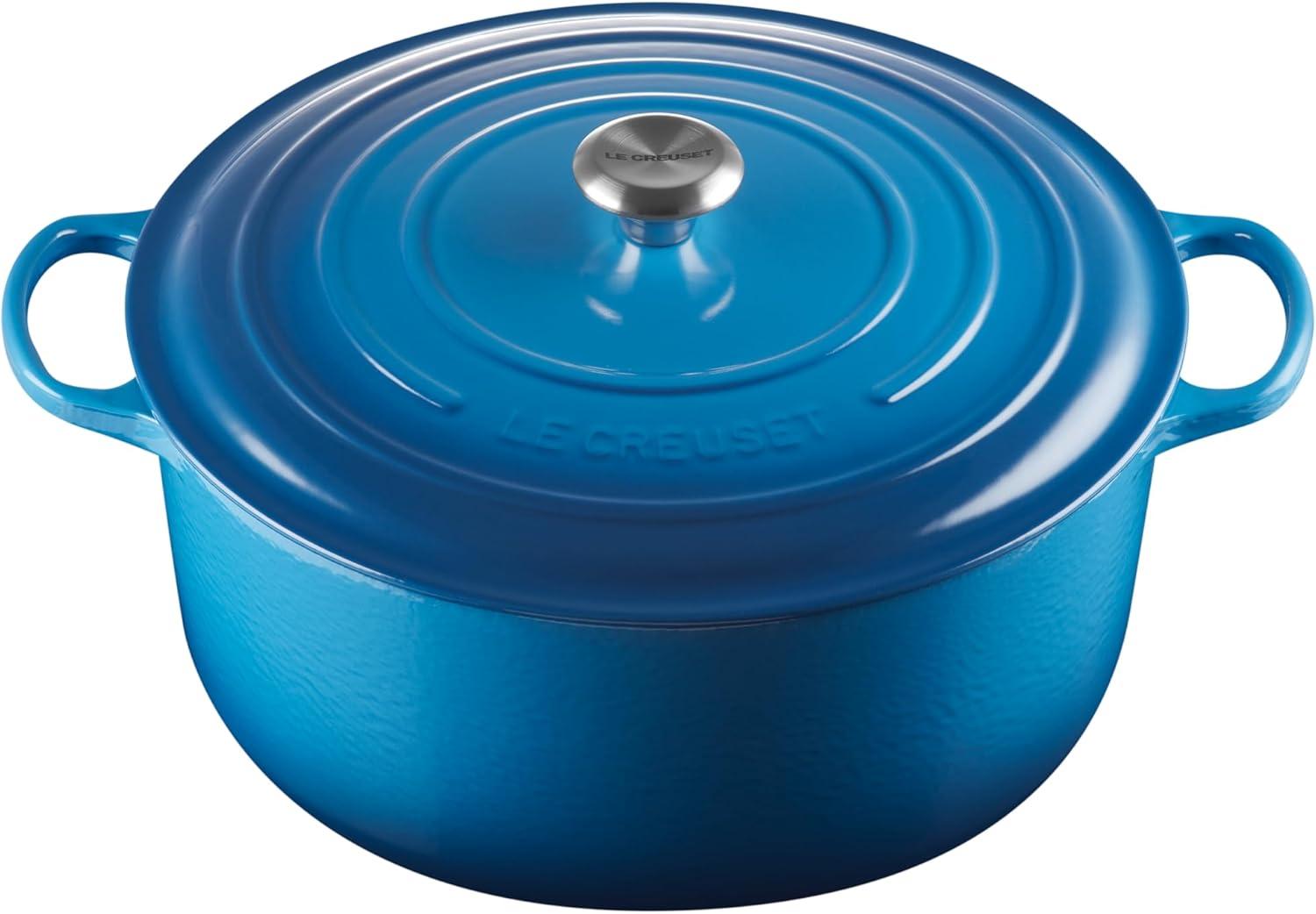 imageLe Creuset Enameled Cast Iron Signature Round Dutch Oven 725 qt Sea SaltMarseille