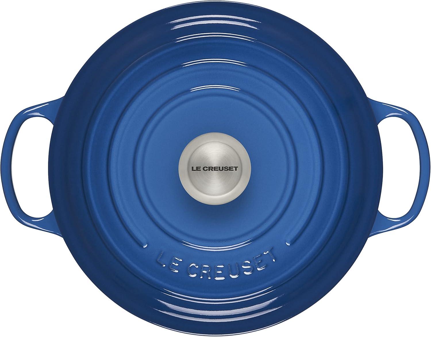 imageLe Creuset Enameled Cast Iron Signature Round Dutch Oven 725 qt Sea SaltMarseille