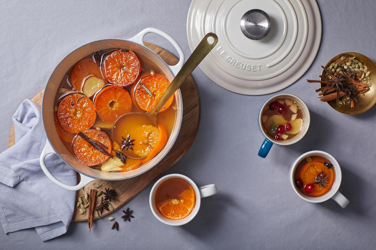 imageLe Creuset Enameled Cast Iron Signature Round Dutch Oven 725 qt Sea SaltMeringue