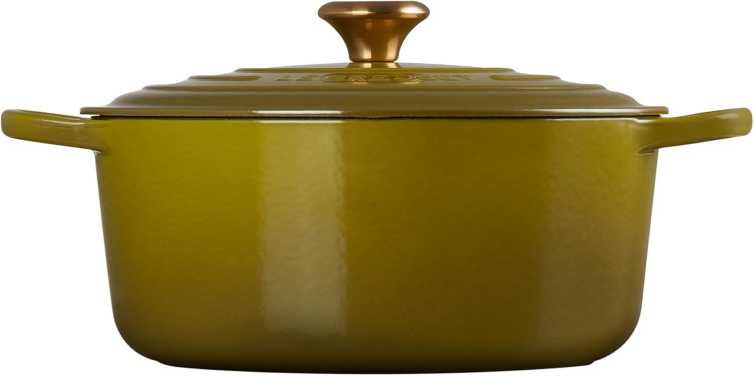 imageLe Creuset Enameled Cast Iron Signature Round Dutch Oven 725 qt Sea SaltOlive