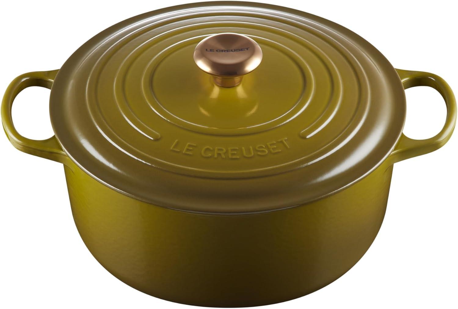 imageLe Creuset Enameled Cast Iron Signature Round Dutch Oven 725 qt Sea SaltOlive