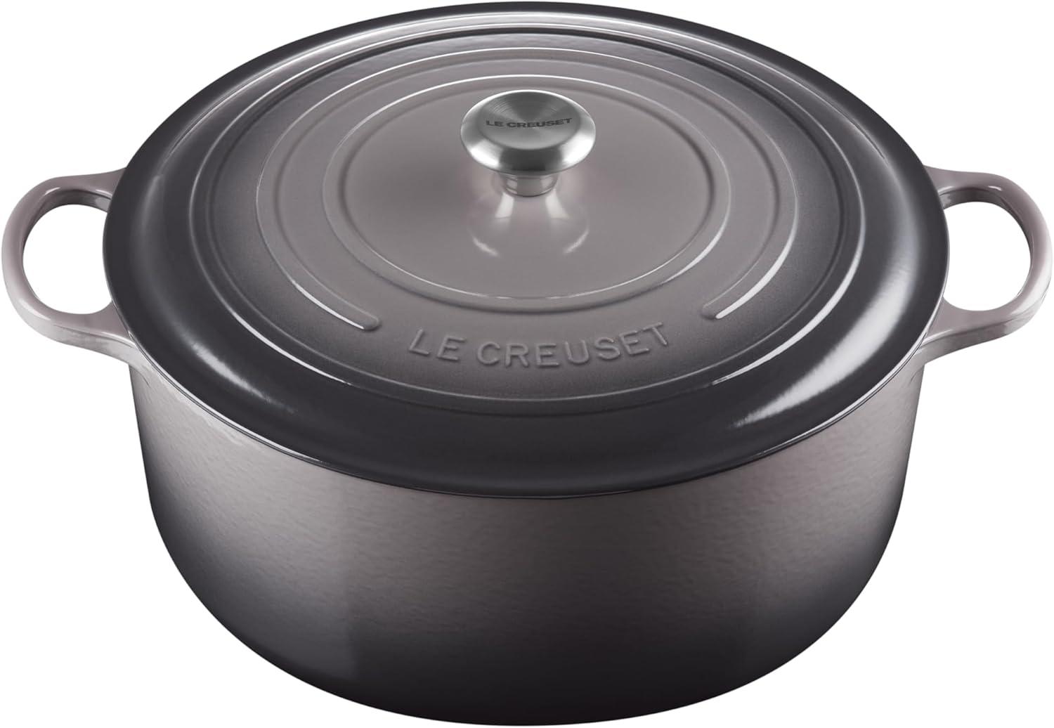 imageLe Creuset Enameled Cast Iron Signature Round Dutch Oven 725 qt Sea SaltOyster