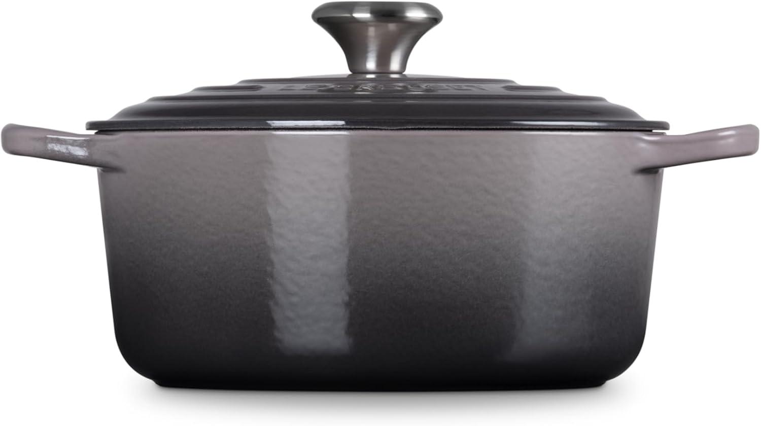 imageLe Creuset Enameled Cast Iron Signature Round Dutch Oven 725 qt Sea SaltOyster