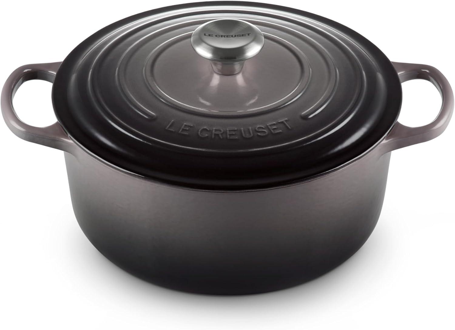 imageLe Creuset Enameled Cast Iron Signature Round Dutch Oven 725 qt Sea SaltOyster