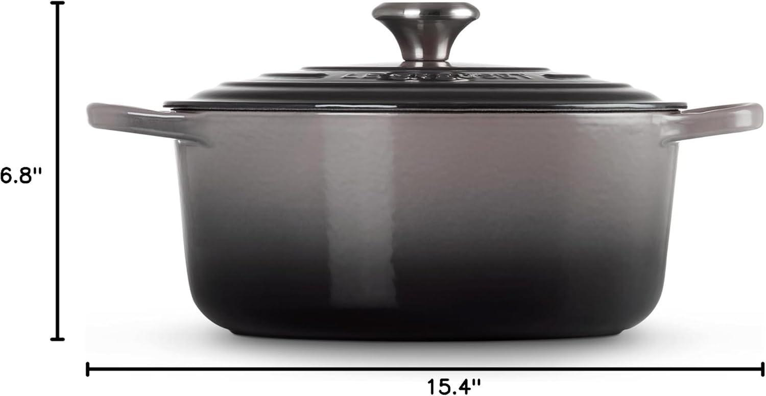 imageLe Creuset Enameled Cast Iron Signature Round Dutch Oven 725 qt Sea SaltOyster