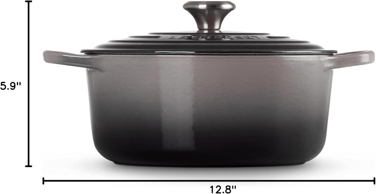 imageLe Creuset Enameled Cast Iron Signature Round Dutch Oven 725 qt Sea SaltOyster