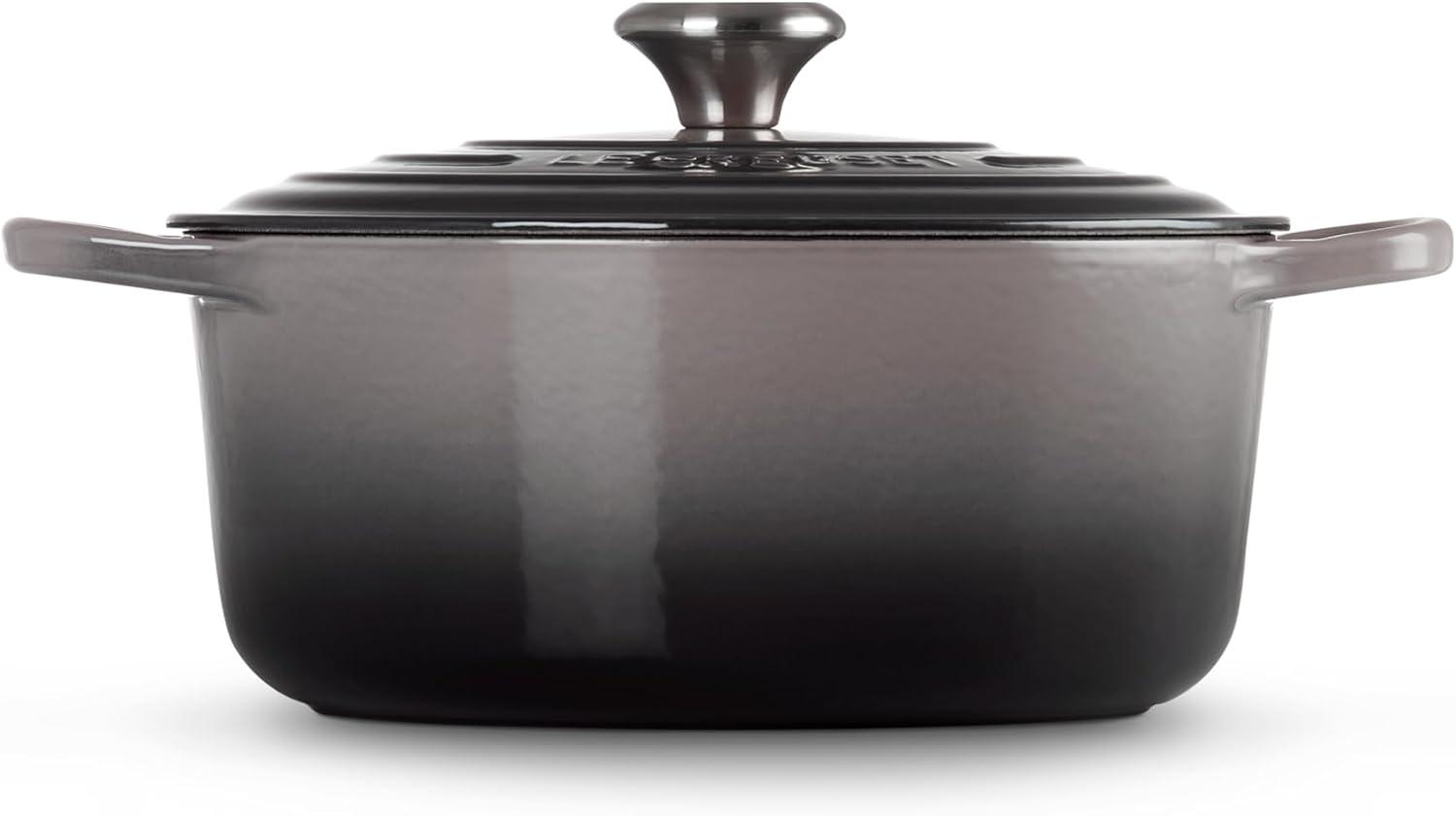 imageLe Creuset Enameled Cast Iron Signature Round Dutch Oven 725 qt Sea SaltOyster