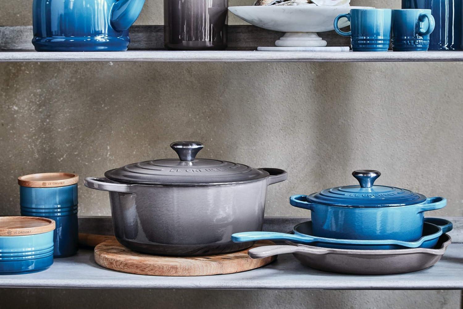 imageLe Creuset Enameled Cast Iron Signature Round Dutch Oven 725 qt Sea SaltOyster