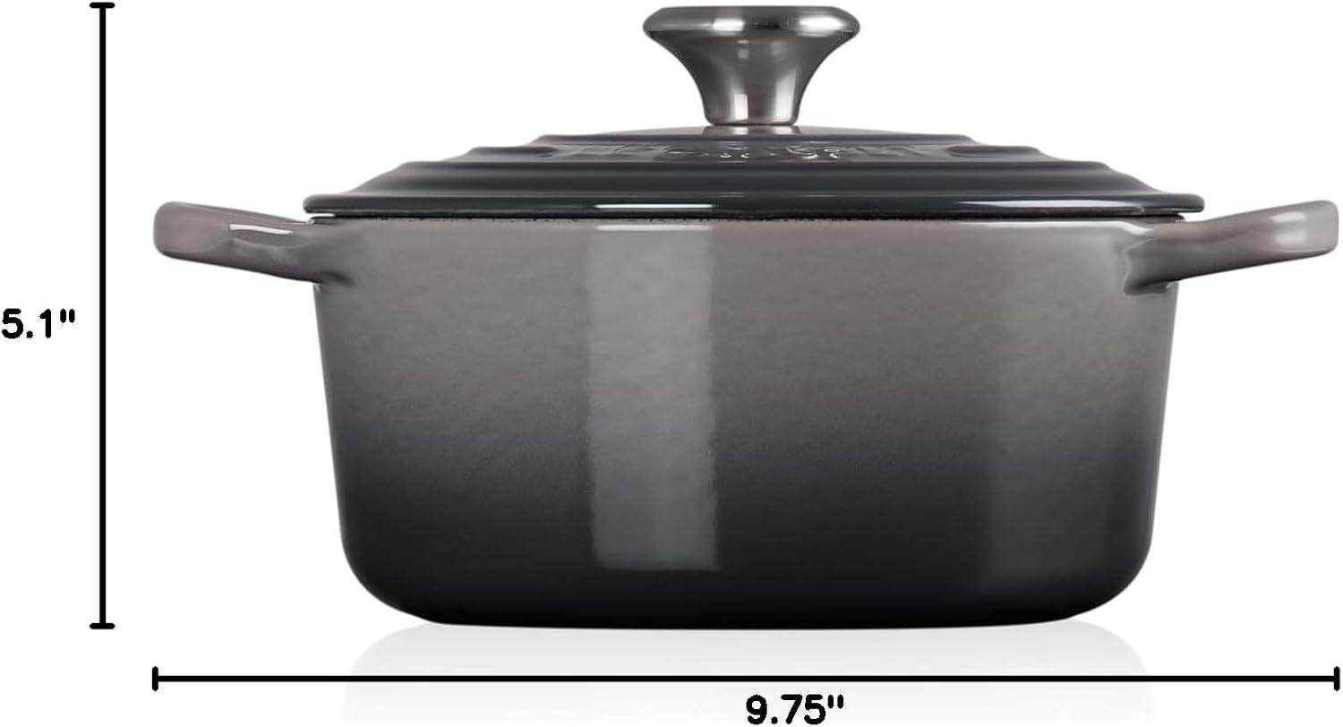 imageLe Creuset Enameled Cast Iron Signature Round Dutch Oven 725 qt Sea SaltOyster