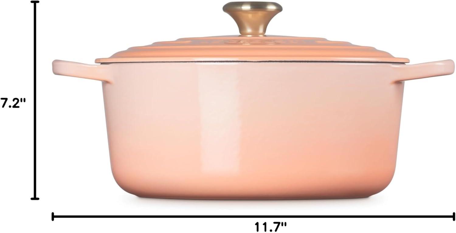 imageLe Creuset Enameled Cast Iron Signature Round Dutch Oven 725 qt Sea SaltPeche