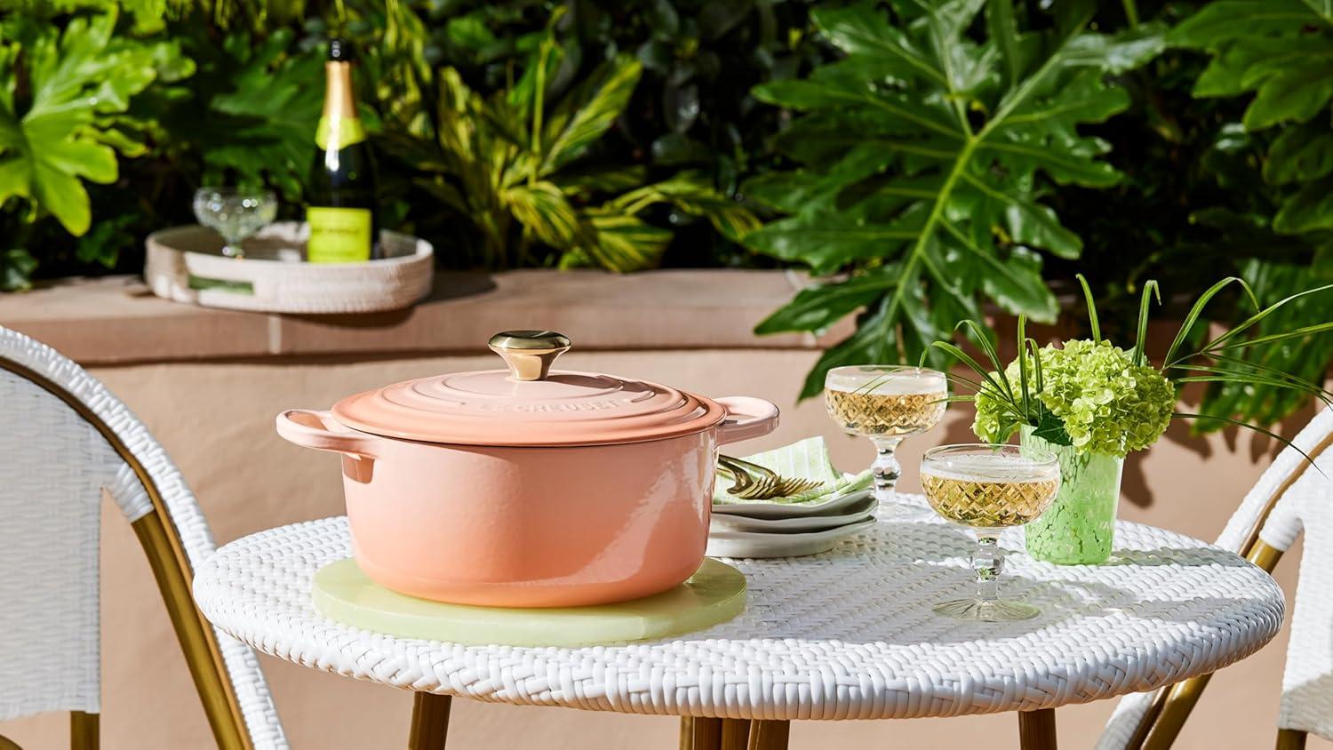 imageLe Creuset Enameled Cast Iron Signature Round Dutch Oven 725 qt Sea SaltPeche