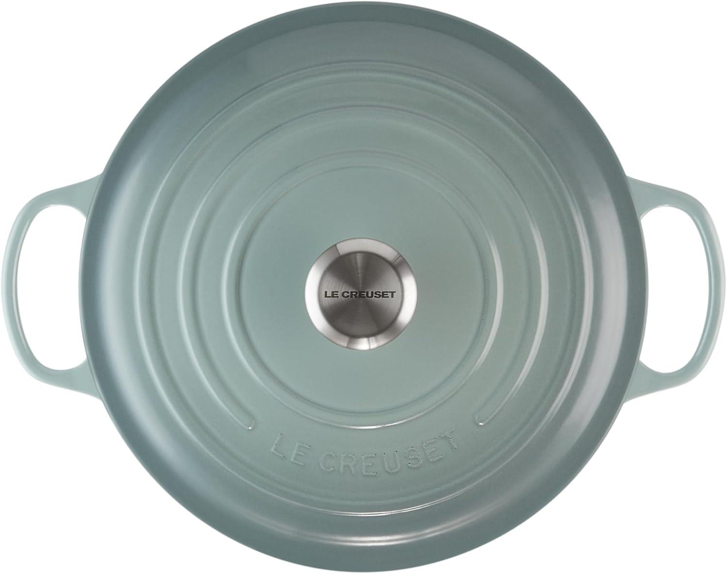 imageLe Creuset Enameled Cast Iron Signature Round Dutch Oven 725 qt Sea SaltSea Salt