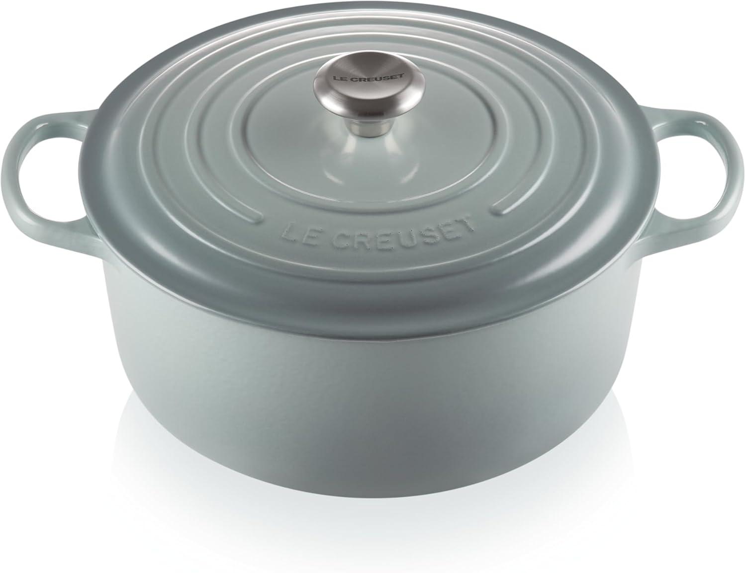 imageLe Creuset Enameled Cast Iron Signature Round Dutch Oven 725 qt Sea SaltSea Salt