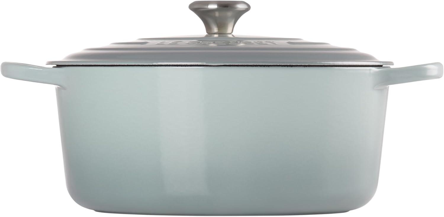 imageLe Creuset Enameled Cast Iron Signature Round Dutch Oven 725 qt Sea SaltSea Salt