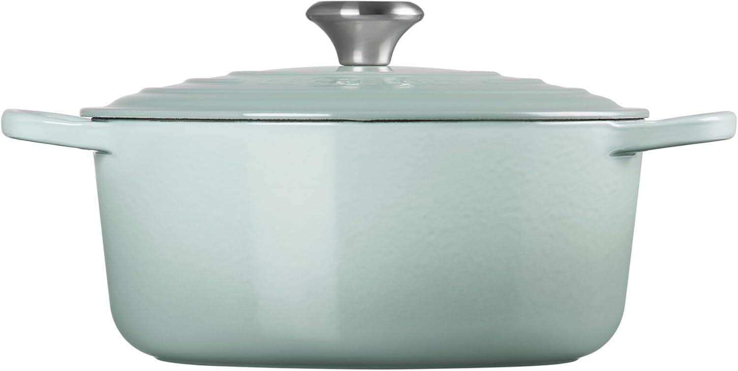 imageLe Creuset Enameled Cast Iron Signature Round Dutch Oven 725 qt Sea SaltSea Salt