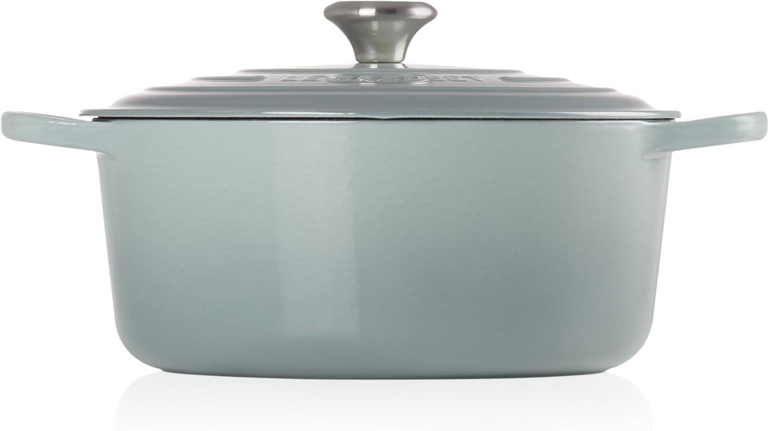 imageLe Creuset Enameled Cast Iron Signature Round Dutch Oven 725 qt Sea SaltSea Salt