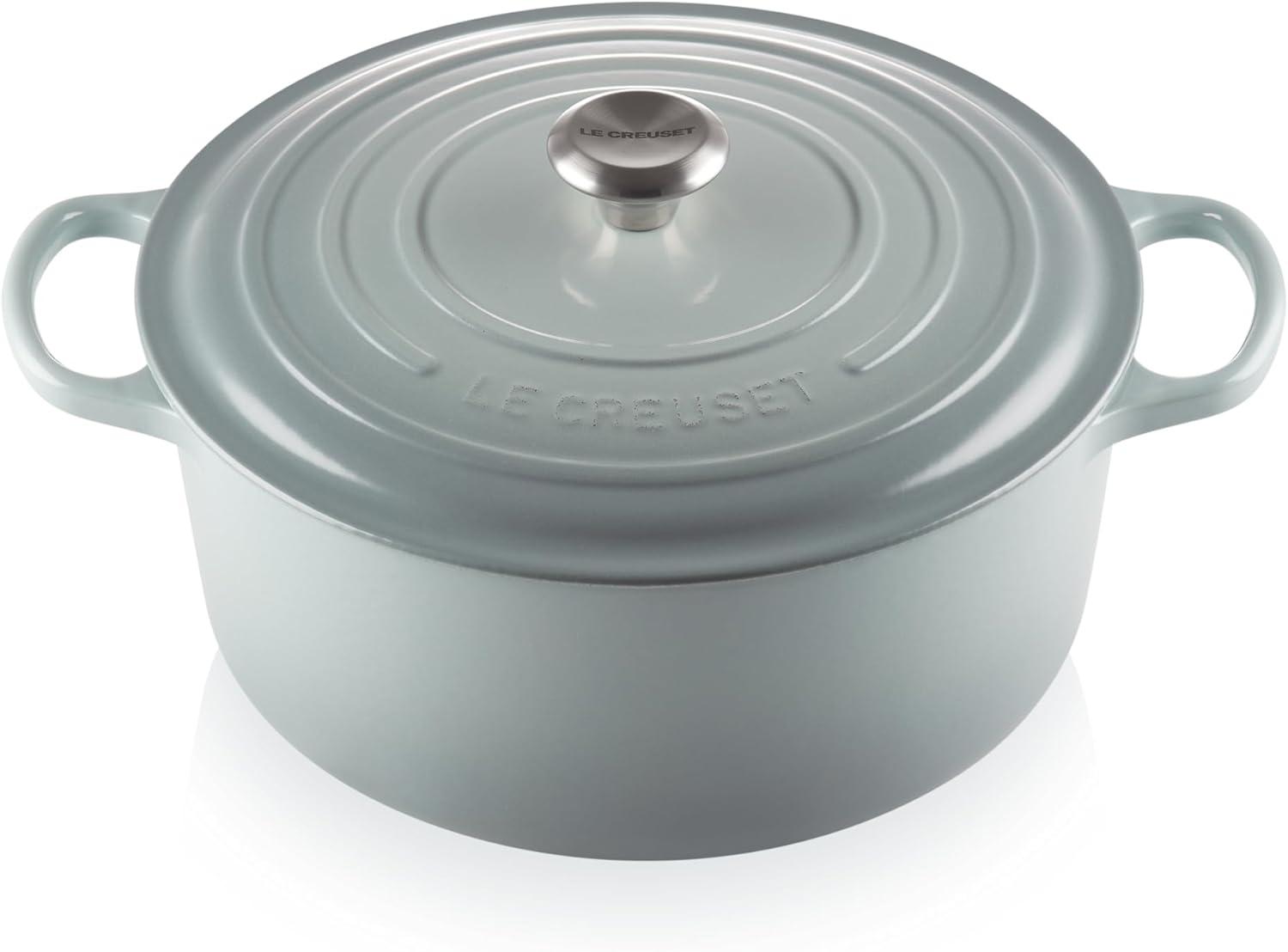 imageLe Creuset Enameled Cast Iron Signature Round Dutch Oven 725 qt Sea SaltSea Salt