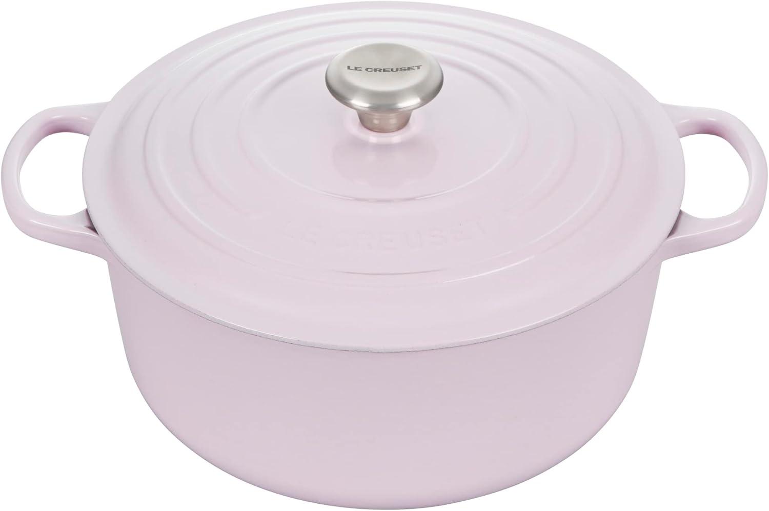 imageLe Creuset Enameled Cast Iron Signature Round Dutch Oven 725 qt Sea SaltShallot