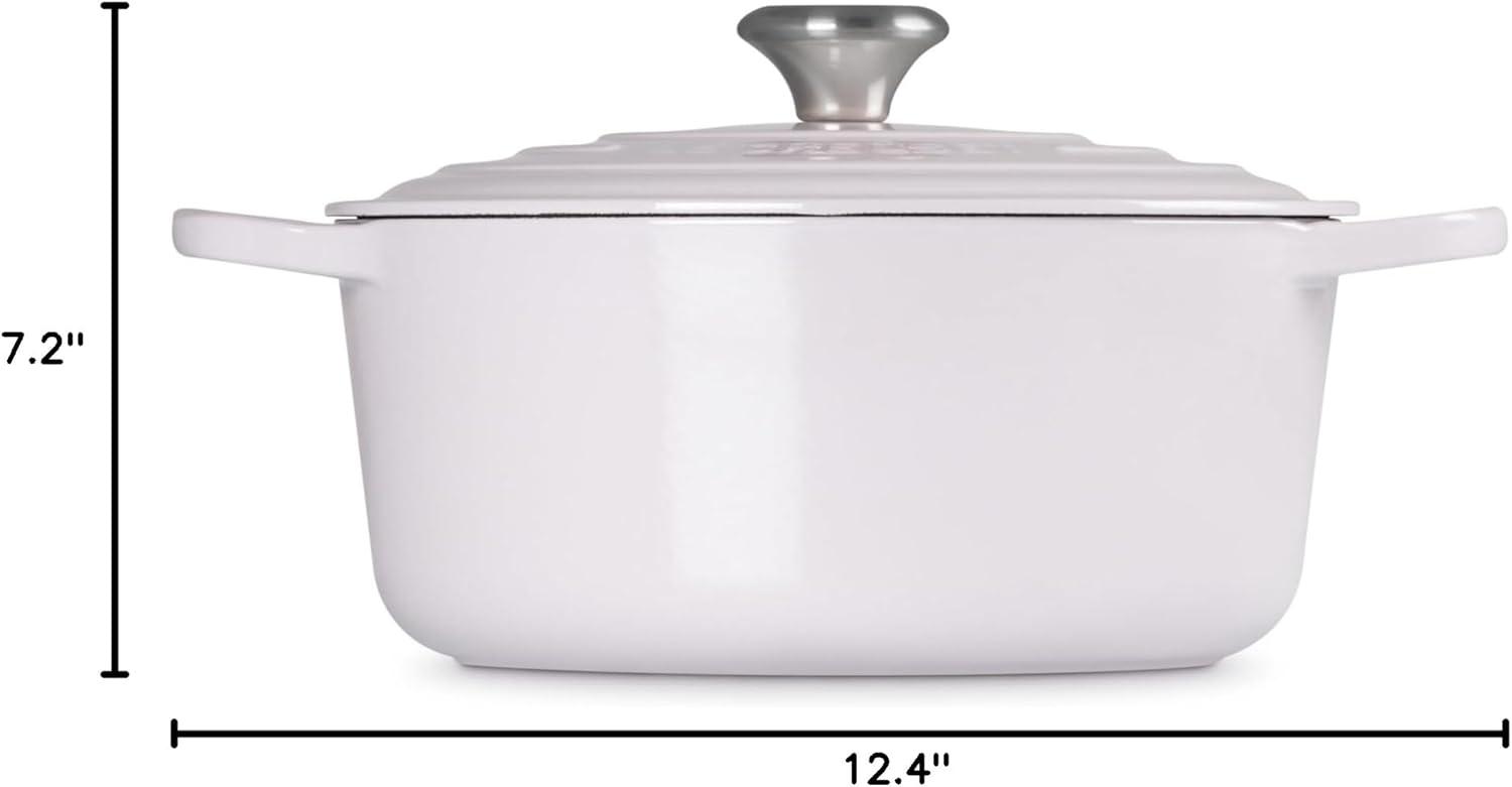imageLe Creuset Enameled Cast Iron Signature Round Dutch Oven 725 qt Sea SaltShallot