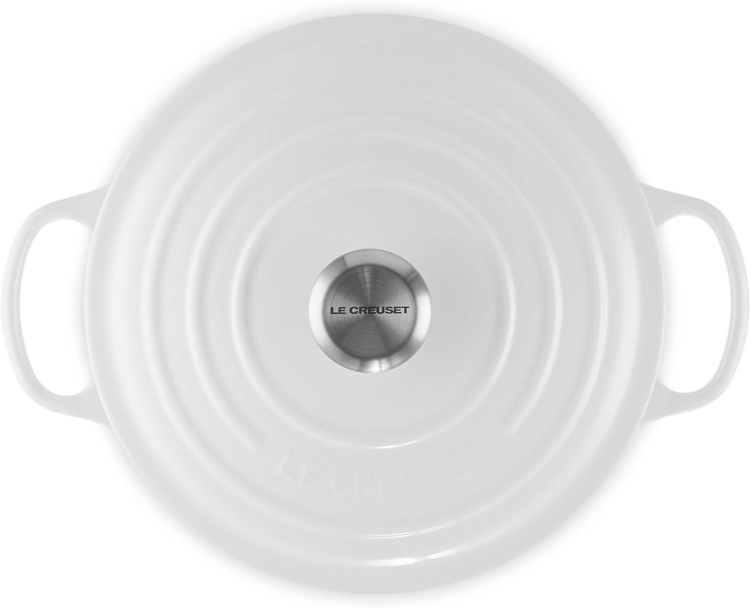 imageLe Creuset Enameled Cast Iron Signature Round Dutch Oven 725 qt Sea SaltWhite