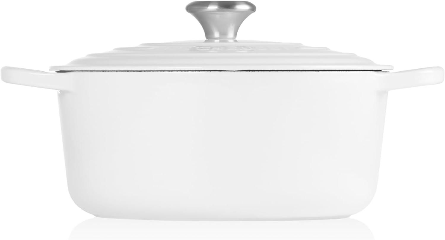 imageLe Creuset Enameled Cast Iron Signature Round Dutch Oven 725 qt Sea SaltWhite