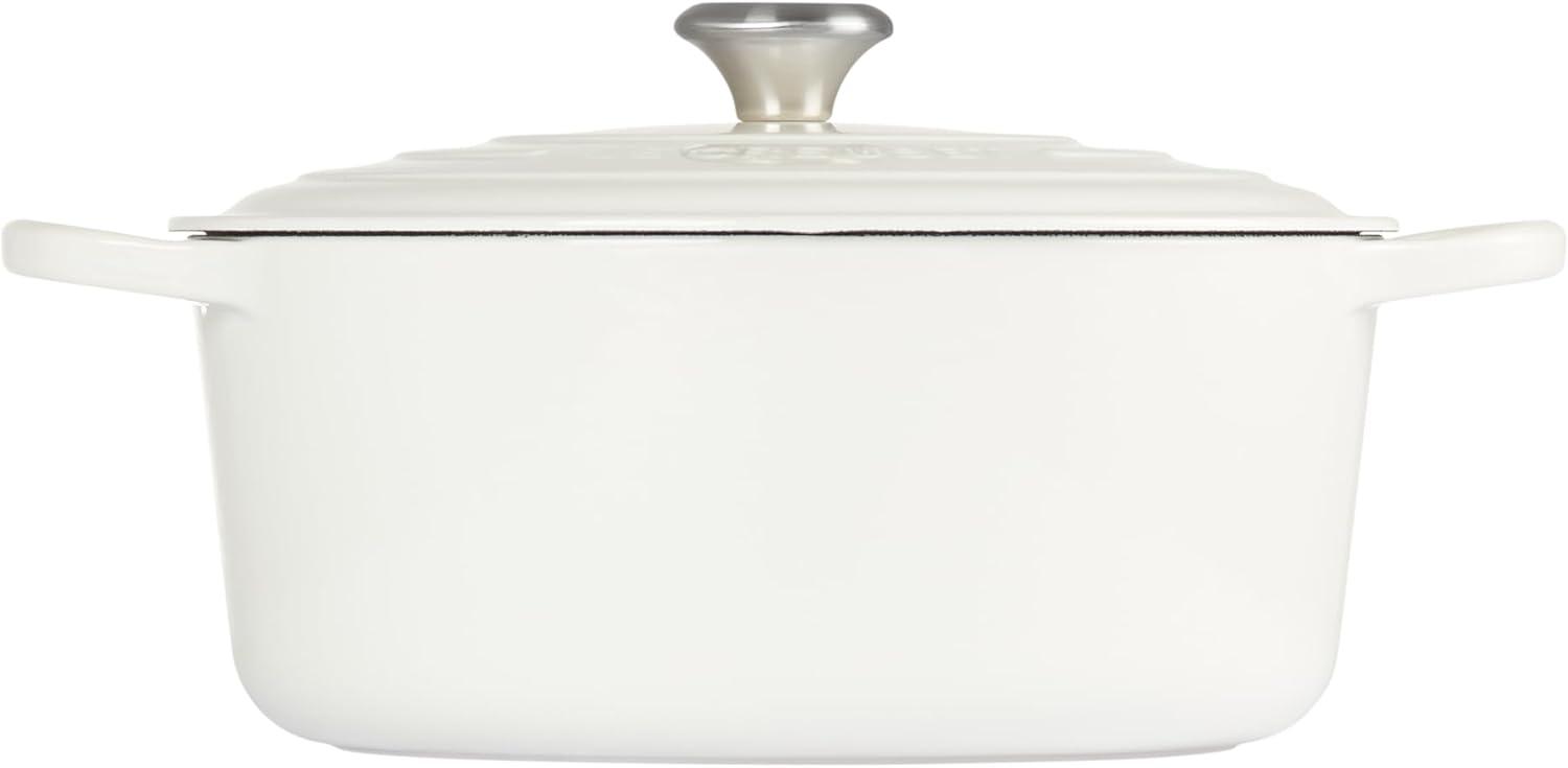 imageLe Creuset Enameled Cast Iron Signature Round Dutch Oven 725 qt Sea SaltWhite