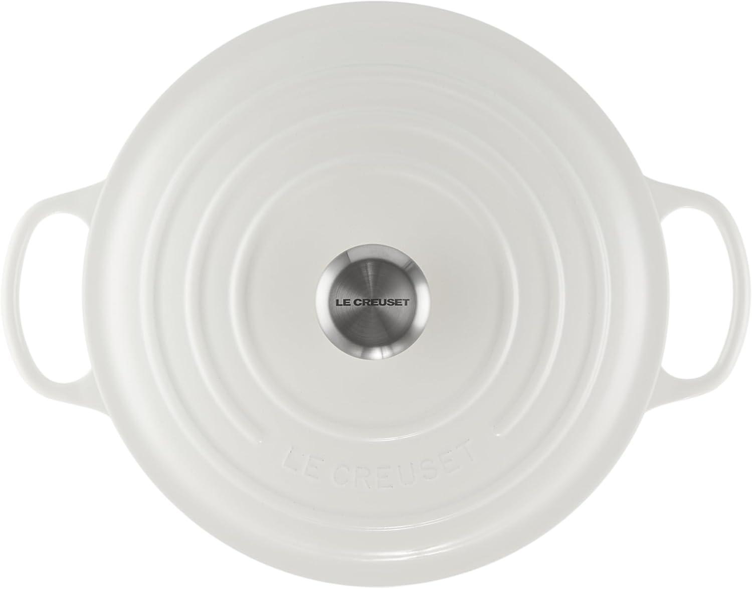 imageLe Creuset Enameled Cast Iron Signature Round Dutch Oven 725 qt Sea SaltWhite