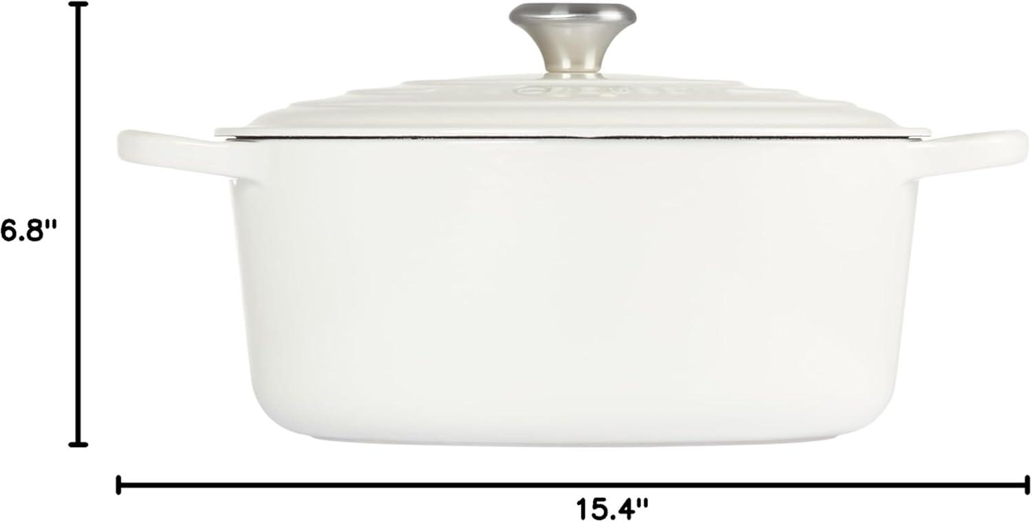 imageLe Creuset Enameled Cast Iron Signature Round Dutch Oven 725 qt Sea SaltWhite