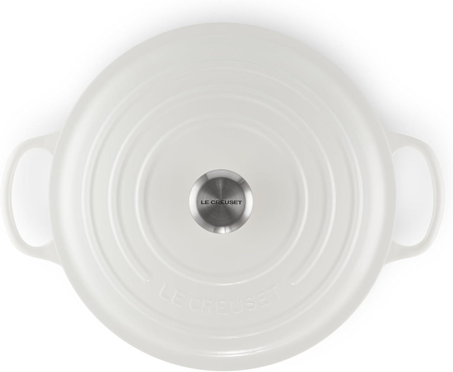 imageLe Creuset Enameled Cast Iron Signature Round Dutch Oven 725 qt Sea SaltWhite