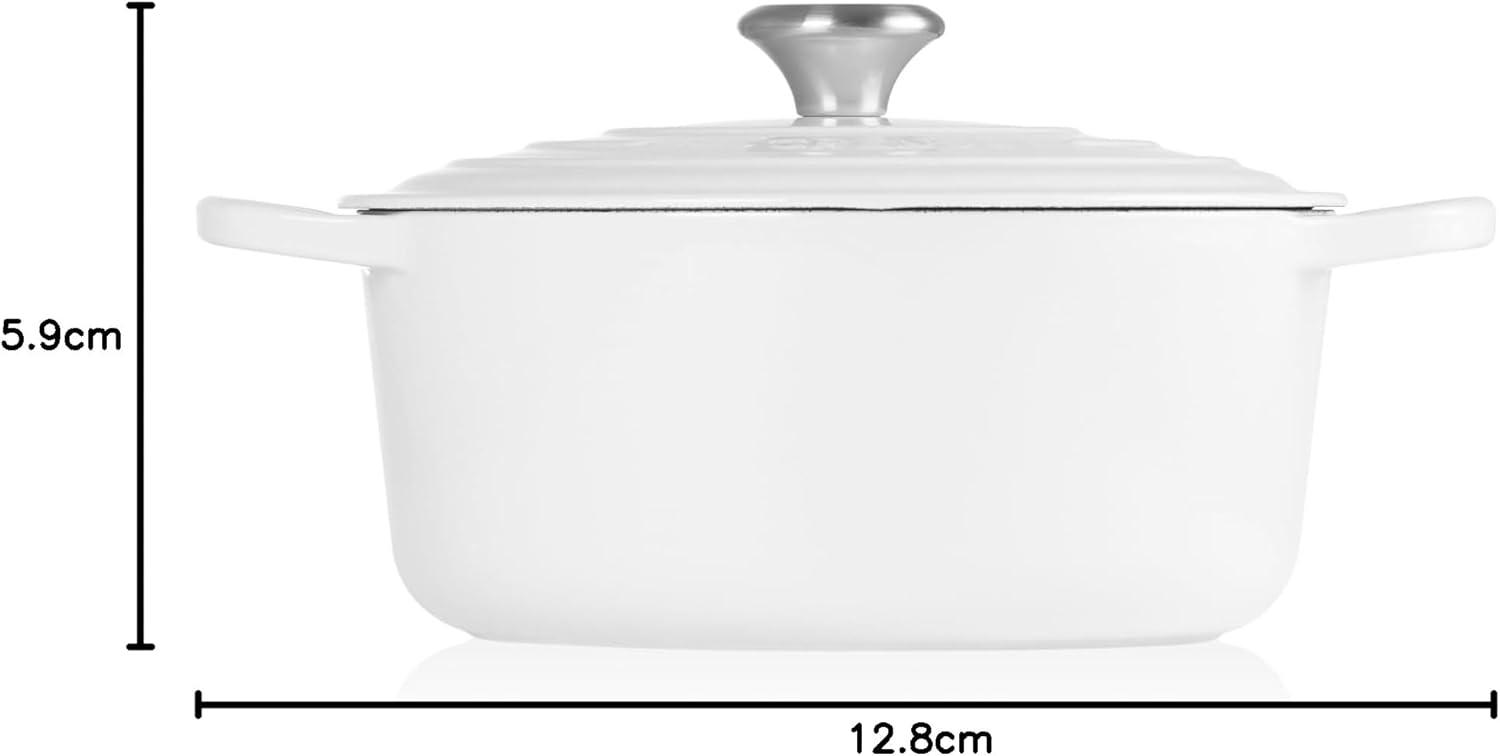 imageLe Creuset Enameled Cast Iron Signature Round Dutch Oven 725 qt Sea SaltWhite