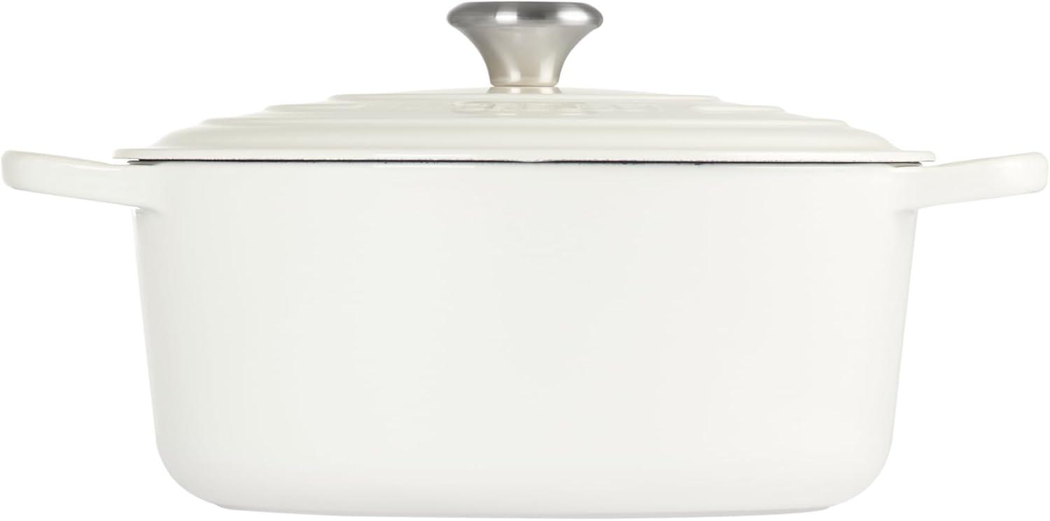 imageLe Creuset Enameled Cast Iron Signature Round Dutch Oven 725 qt Sea SaltWhite