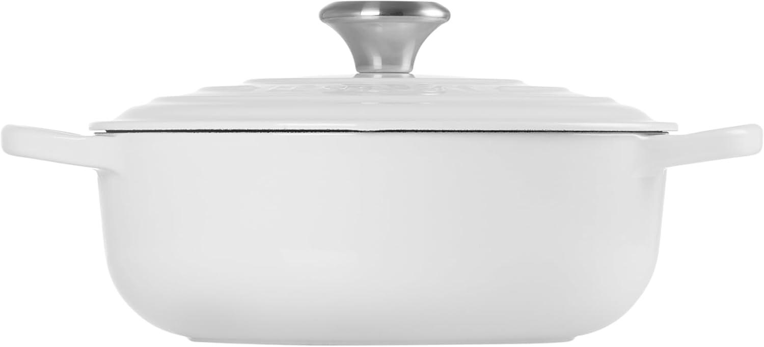 imageLe Creuset Enameled Cast Iron Signature Sauteuse Oven 35 qt OysterWhite