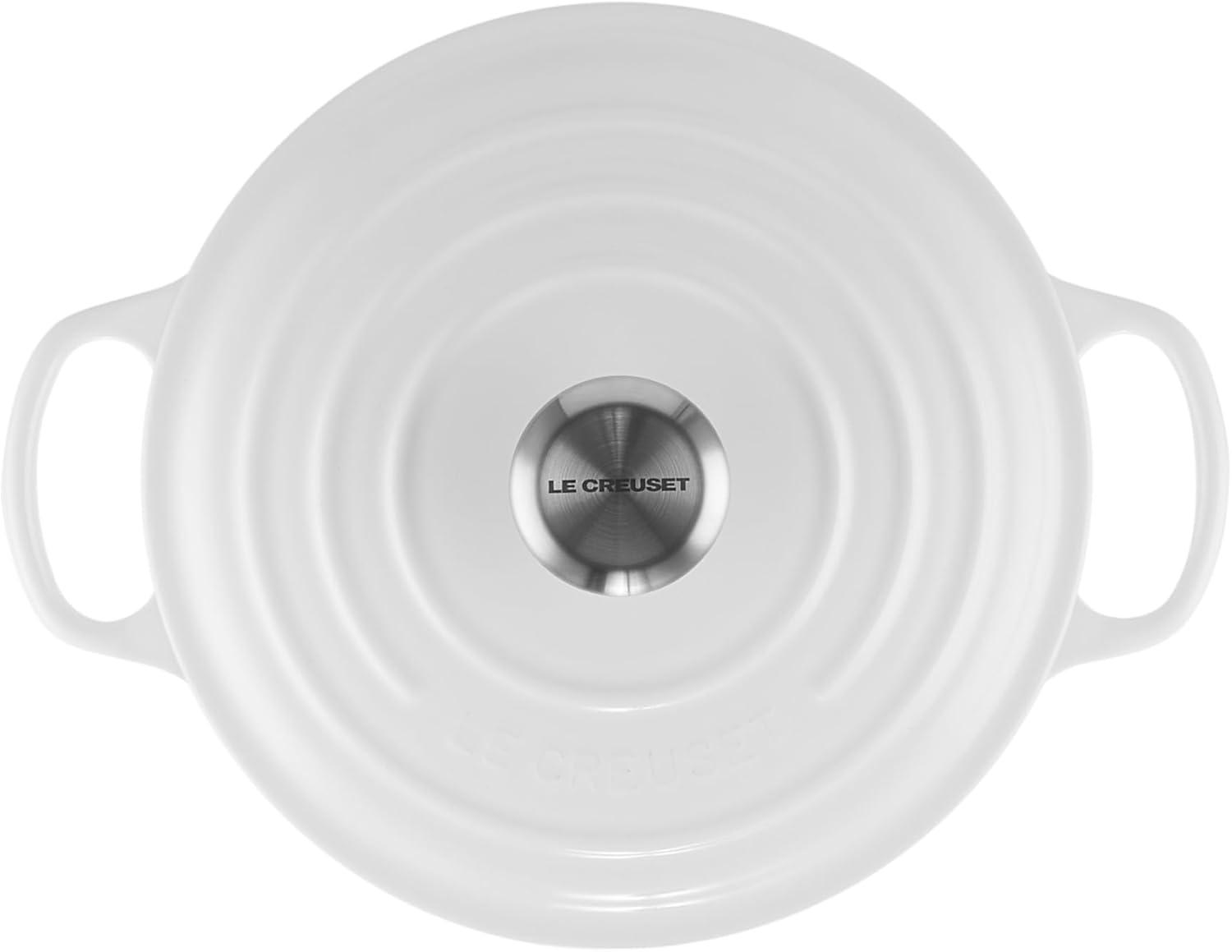imageLe Creuset Enameled Cast Iron Signature Sauteuse Oven 35 qt OysterWhite