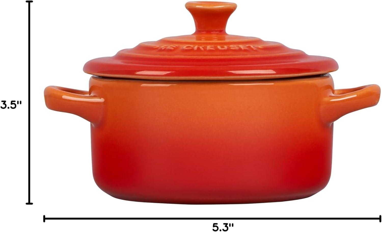 imageLe Creuset Stoneware Mini Round Cocotte 8 oz CaribbeanFlame