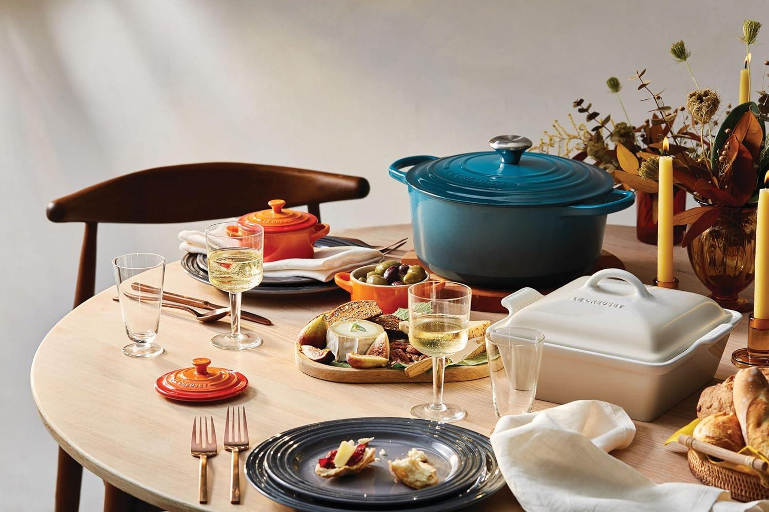 imageLe Creuset Stoneware Mini Round Cocotte 8 oz CaribbeanFlame