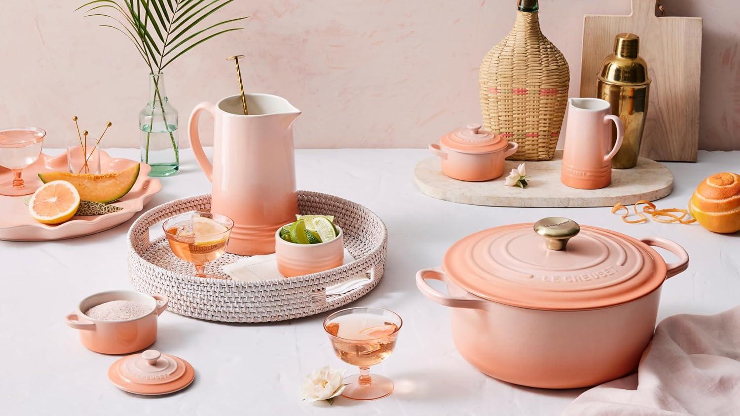imageLe Creuset Stoneware Mini Round Cocotte 8 oz CaribbeanPeche