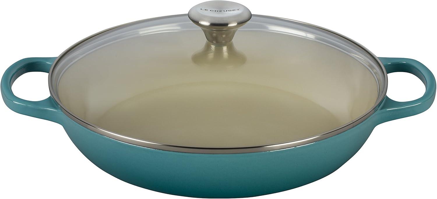 imageLe Creuset of America Enameled Cast Iron Buffet Casserole with Glass Lid 3 12 quart CherryCaribbean