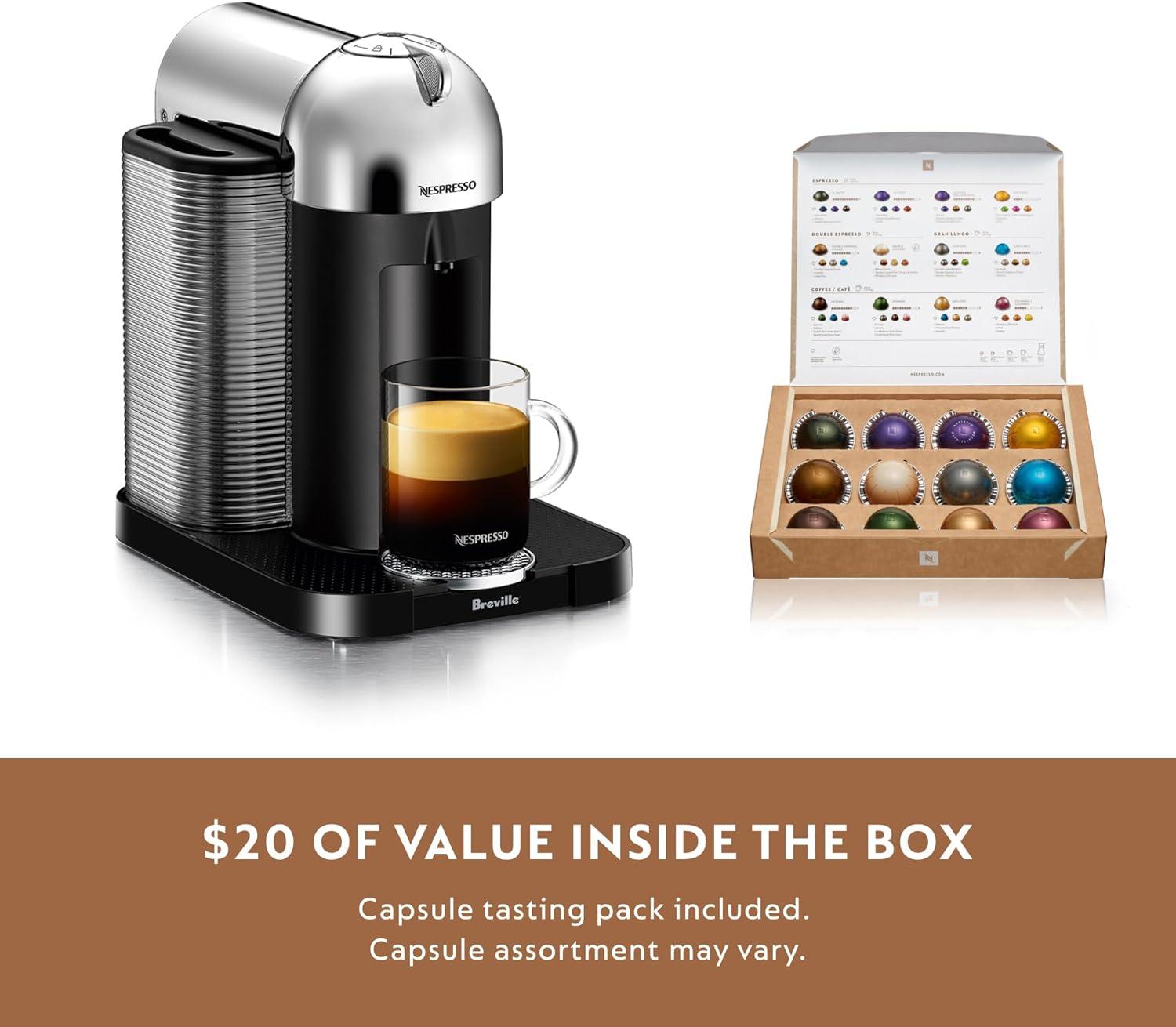 imageNespresso Vertuo Coffee and Espresso Maker by Breville ChromeChrome