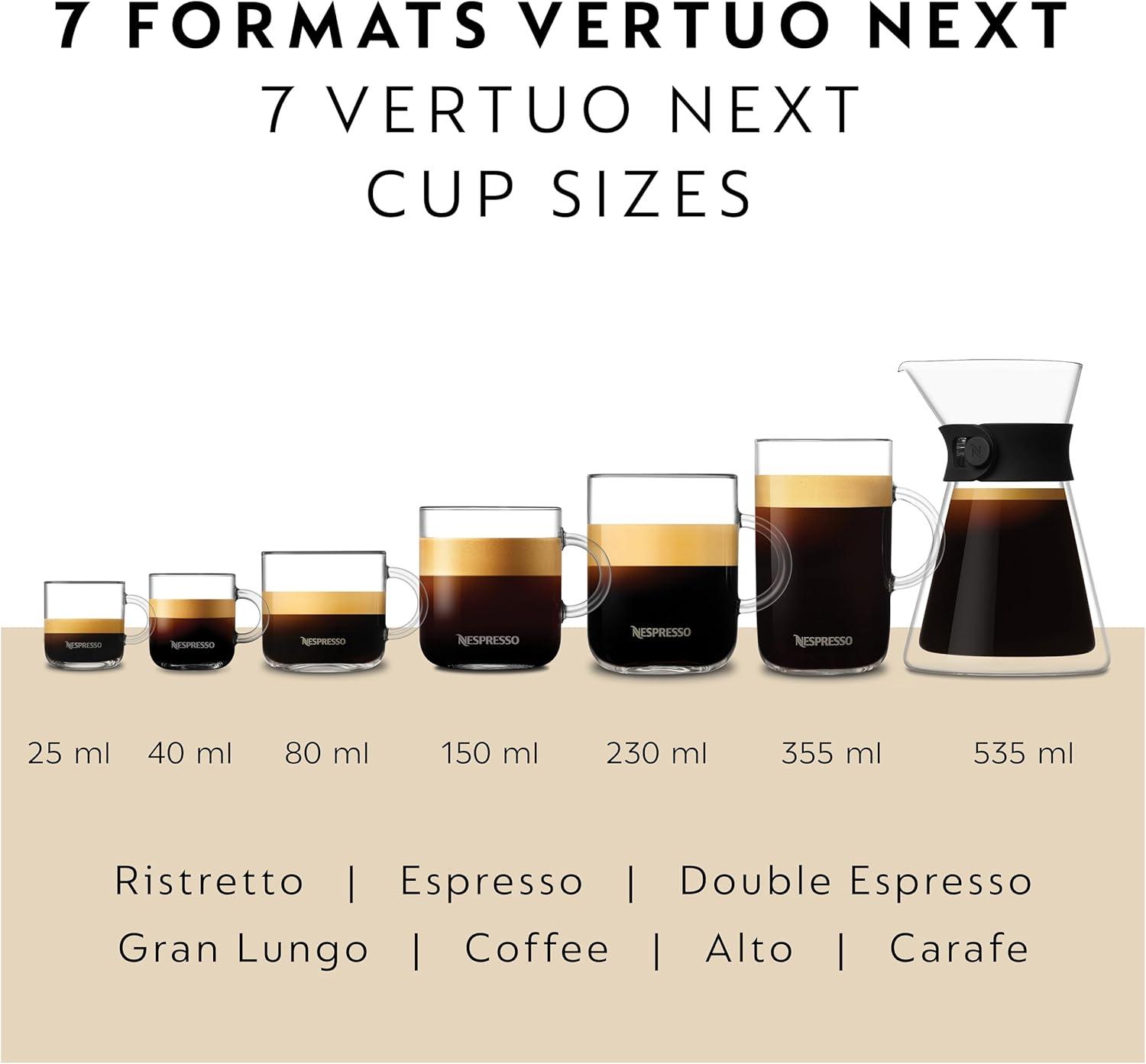 imageNespresso Vertuo Next Deluxe Coffee and Espresso Maker Pure Chrome with Aeroccino Milk Frother11 liter BlackDark ChromeBlack
