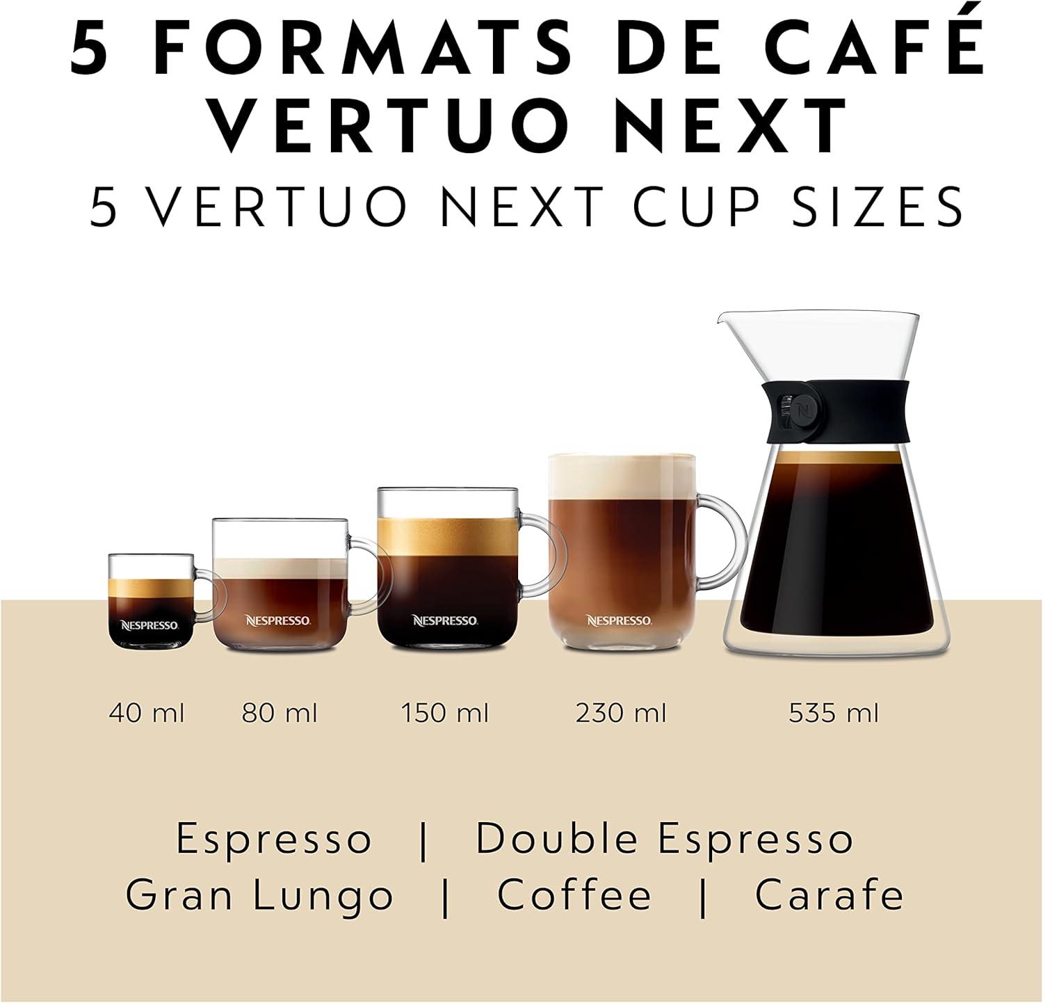 imageNespresso Vertuo Next Deluxe Coffee and Espresso Maker Pure Chrome with Aeroccino Milk Frother11 liter BlackDark ChromeChrome