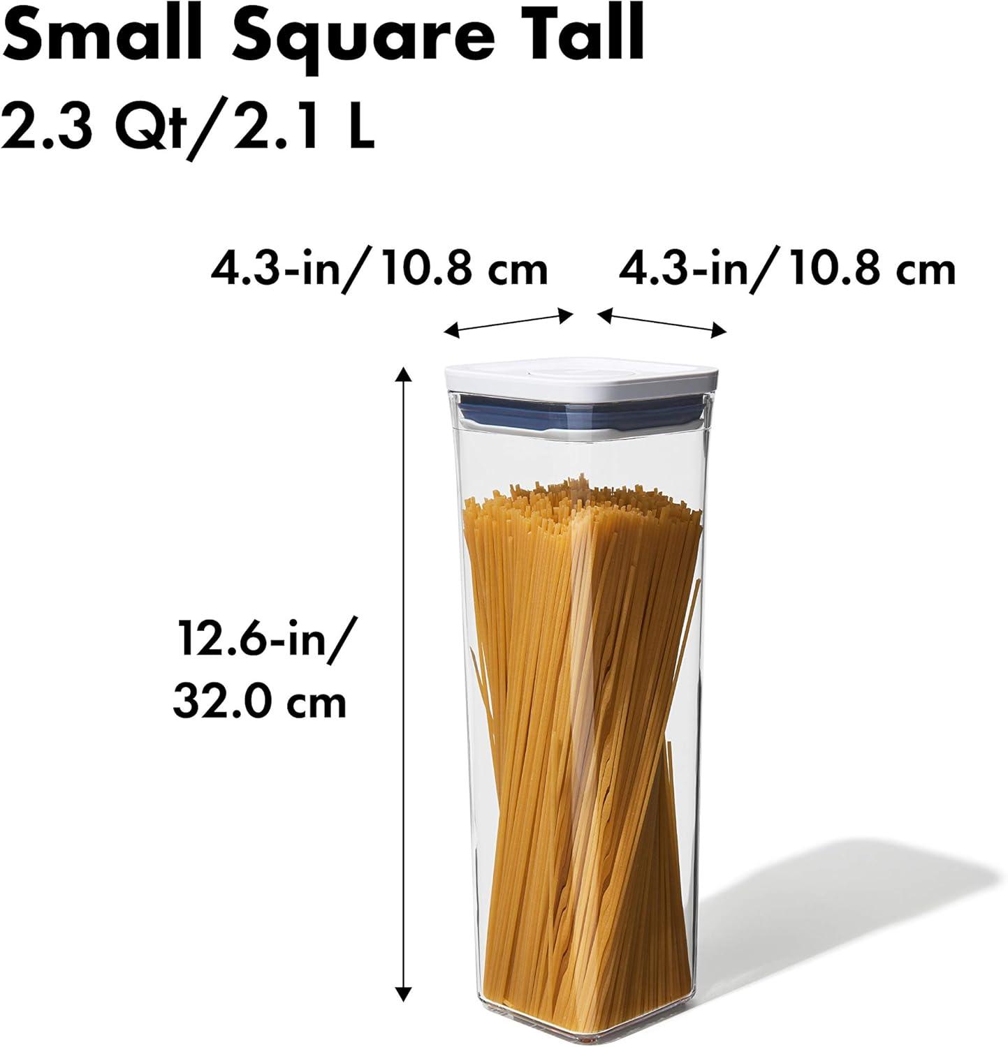 imageOXO Good Grips POP Container Airtight Food Storage Big Square Tall 60 Qt Ideal for bulk snacks and cereal23 Qt Square Spaghetti