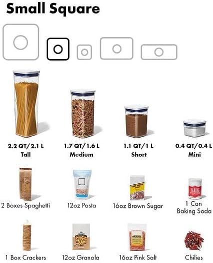 imageOXO Good Grips POP Container Airtight Food Storage Big Square Tall 60 Qt Ideal for bulk snacks and cereal23 Qt Square Spaghetti