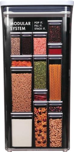 imageOXO Good Grips POP Container Airtight Food Storage Big Square Tall 60 Qt Ideal for bulk snacks and cereal60 Qt Square Bulk Food Pack of 4