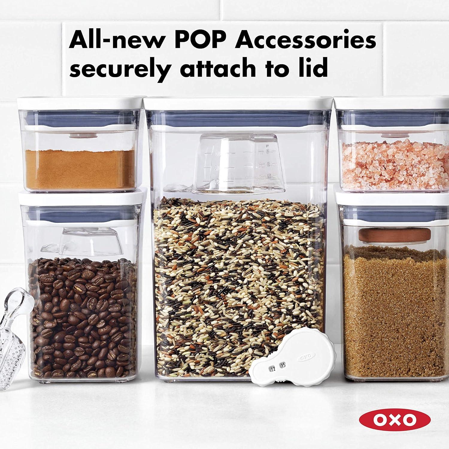 imageOXO Good Grips POP Container Airtight Food Storage Big Square Tall 60 Qt Ideal for bulk snacks and cereal60 Qt Square Bulk Food Pack of 4