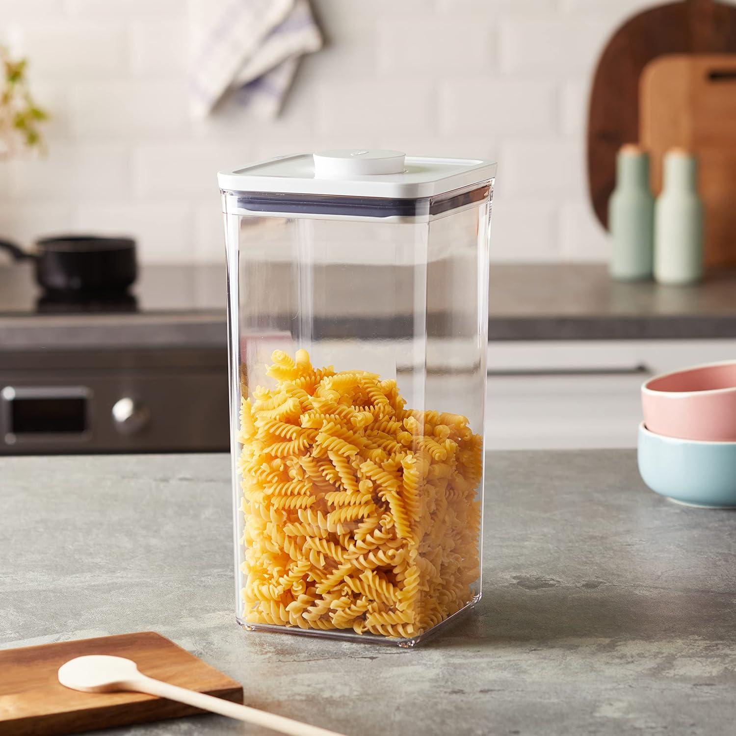 imageOXO Good Grips POP Container Airtight Food Storage Big Square Tall 60 Qt Ideal for bulk snacks and cereal60 Qt Square Bulk Food Pack of 4