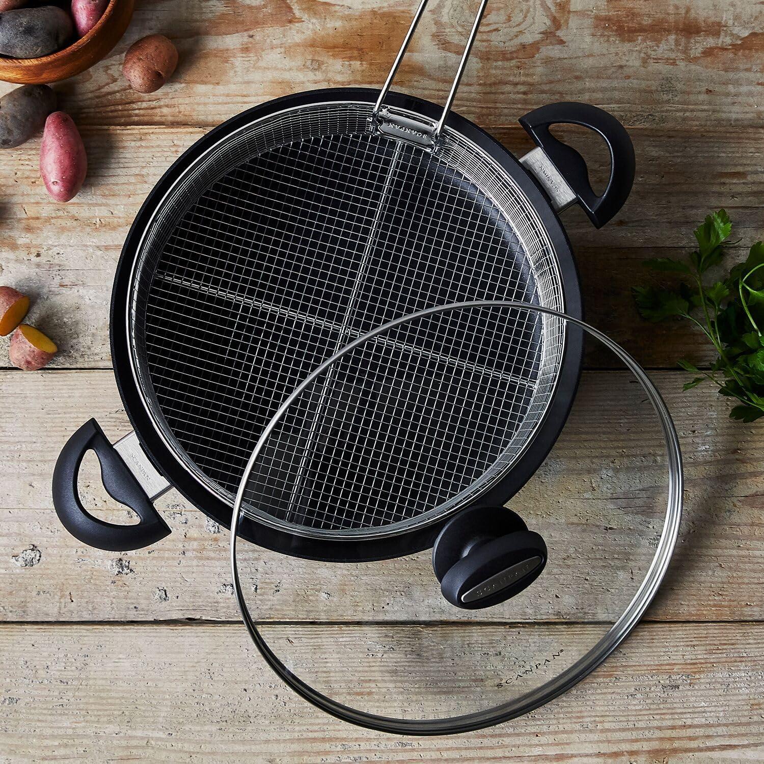 imageScanpan ES5 Braiser with Lid and Fry Basket Black