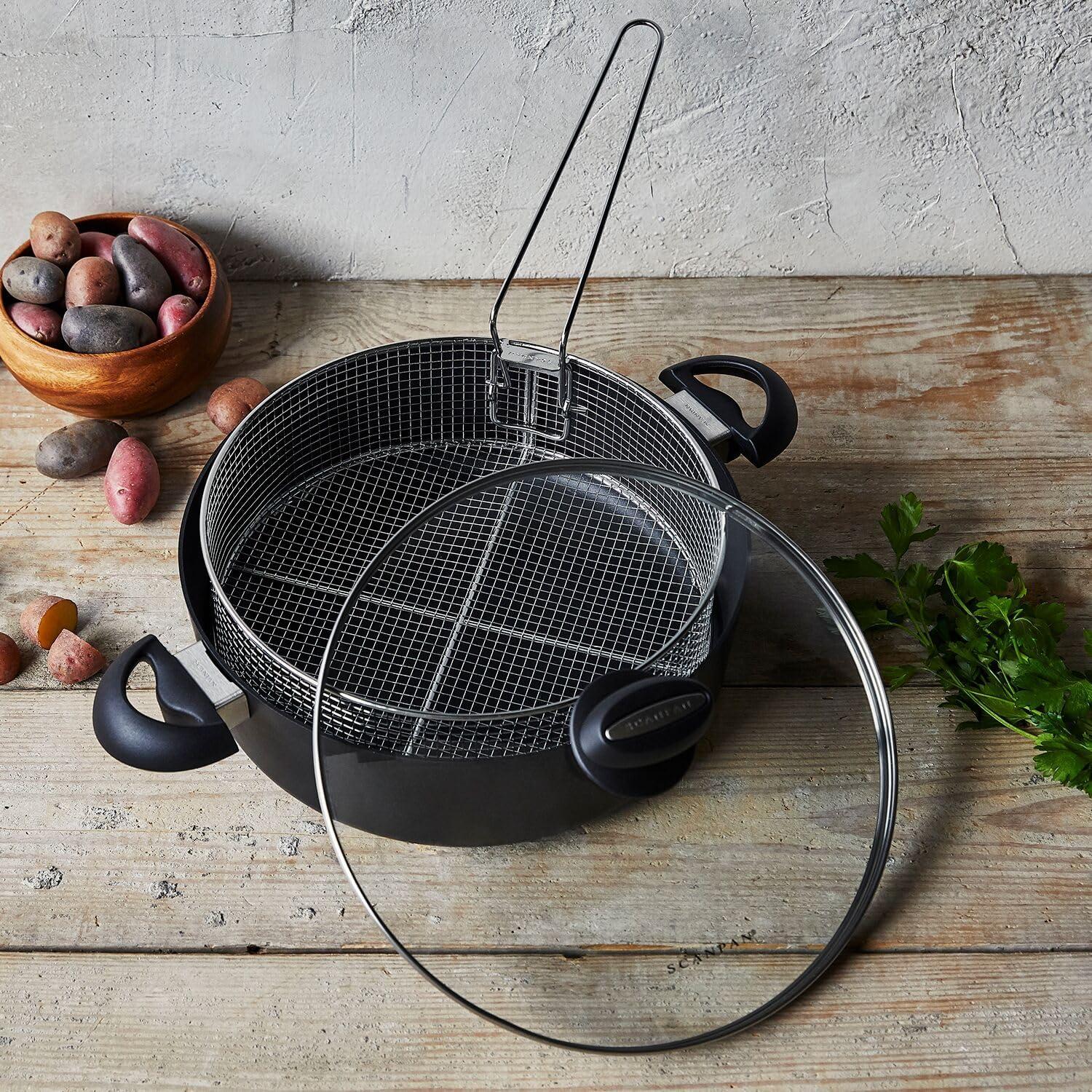 imageScanpan ES5 Braiser with Lid and Fry Basket Black