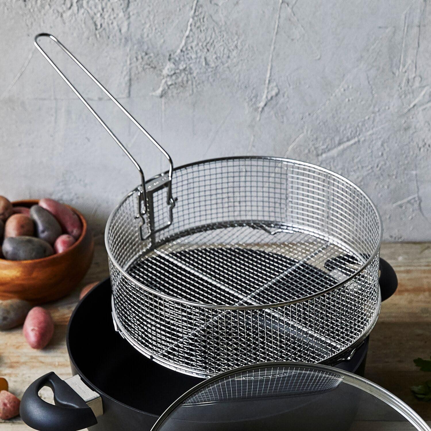 imageScanpan ES5 Braiser with Lid and Fry Basket Black