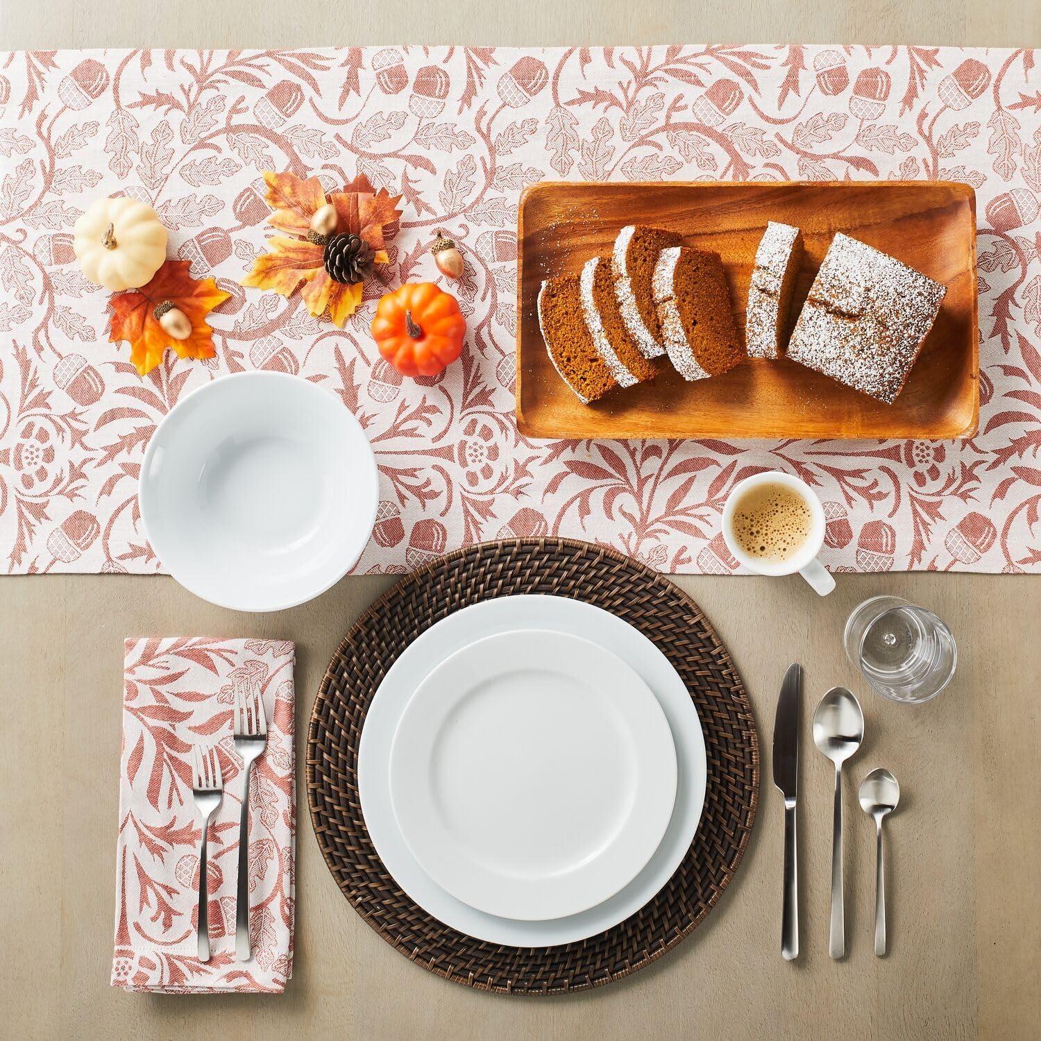 imageSur La Table Bistro 24 Piece Porcelain Dinnerware Set includes Dinner Plates Salad Plates Cereal Bowls and Mugs Service for 6 White Microwave and Dishwasher
