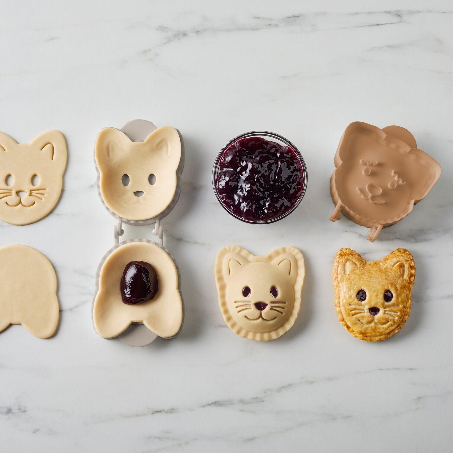 imageSur La Table Cat amp Dog Hand Pie Mold Set 2 Mini Molds with Hinged SelfCrimping Design for Sealed Pastry Baking Easy to Use Fun Shapes for Kids amp Pet Lovers 45 Size